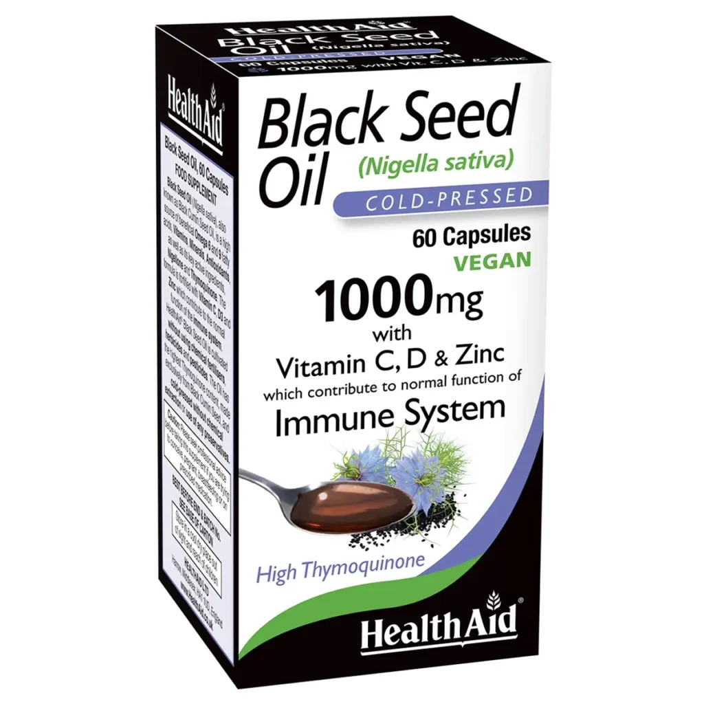 Health Aid Black Seed Oil 1000mg Capsules