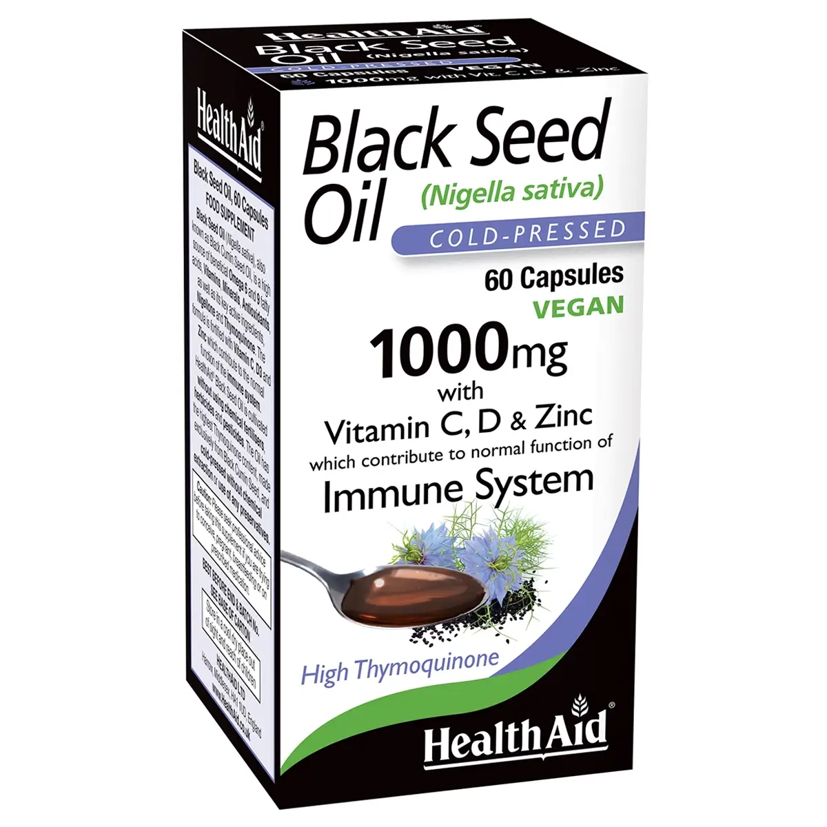 Health Aid Black Seed Oil 1000mg Capsules